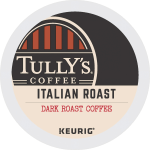 Tullys Coffee Single-Serve Coffee K-Cup Pods, Italian Roast, Carton Of 24