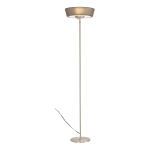 Adesso Harper 300W Torchiere Floor Lamp, 71inH, Gray Shade/Steel Base