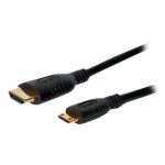 Comprehensive Standard - HDMI cable - HDMI male to 19 pin mini HDMI Type C male - 3 ft - triple shielded - black