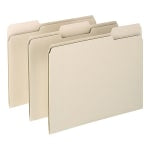 Oxford 1/3-Cut File Folders, Letter Size, Assorted Positions, Manila, Box Of 100