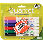 Quartet Dry-Erase Markers, Fine Point, Assorted Colors, Pack Of 6