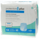 Protection Plus Classic Protective Underwear, XX-Large, 68 - 80in, White, 12 Per Bag, Case Of 4 Bags