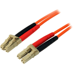 StarTech.com 2m Fiber Optic Cable - Multimode Duplex 50/125 - LSZH - LC/LC - OM2 - LC to LC Fiber Patch Cable  - 2m LC Fiber Optic Cable - 2 m LC to LC Fiber Patch Cable - 2 meter LC Fiber Cable - Multimode Duplex 50/125 - LSZH - LC/LC - OM2 Fiber Cable