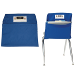 Seat Sack Chair Pocket, Medium, 15in, Blue, Pack Of 2