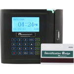 timeQplus Ethernet Time Clock With Magnetic Stripe System, 50 - 250 Employees, 9.25in x 10.75in x 3.75in, Black