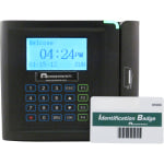 timeQplus Ethernet Time Clock With Barcode System, 250 Employees, 9.25in x 10.75in x 3.75in, Black