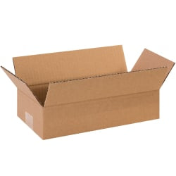 Partners Brand Long Corrugated Boxes, 12in x 6in x 3in, Kraft, Pack Of 25 Boxes