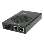 Perle S-1110DP-M1SC05U - Fiber media converter - GigE - 10Base-T, 100Base-TX, 1000Base-T, 1000Base-BX-U - 2 x RJ-45 / SC multi-mode - up to 1800 ft - 1310 (TX) / 1550 (RX) nm