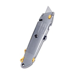 Stanley-Bostitch Quick Change Utility Knife, 6 3/8in, Yellow