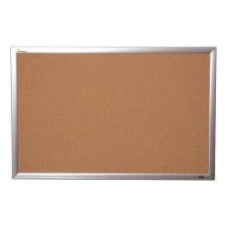 SKILCRAFT Cork Bulletin Board, 18in x 24in, Aluminum Frame With Silver Finish (AbilityOne 7195 01 484 0007)