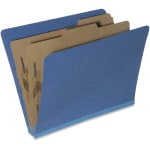 SKILCRAFT Pressboard Classification Folders, 30% Recycled, Dark Blue (AbilityOne 7530-01-556-7914)