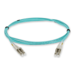 AddOn 1m HP QK732A Compatible LC OM4 Aqua Patch Cable - Patch cable - LC/UPC multi-mode (M) to LC/UPC multi-mode (M) - 1 m - fiber optic - duplex - 50 / 125 micron - OM4 - halogen-free - aqua