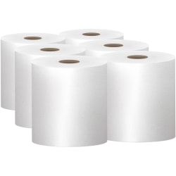 Scott Professional 1-Ply Paper Towels, 60% Recycled, 1000 Sheets Per Roll, Pack Of 6 Rolls