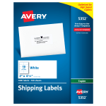 Avery Shipping Labels For Copiers, 5352, Rectangle, 2in x 4-1/4in, White, Pack Of 1,000