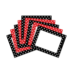 Barker Creek Dots Name Badges/Self-Adhesive Labels, 3 1/2in x 2 3/4in, Multicolor, Pack Of 90