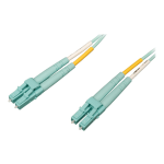 Eaton Tripp Lite Series 100G Duplex Multimode 50/125 OM4 LSZH Fiber Optic Cable (LC/LC), Aqua, 20 m - Patch cable - LC multi-mode (M) to LC multi-mode (M) - 19.8 m - fiber optic - duplex - 50 / 125 micron - OM4 - halogen-free - aqua