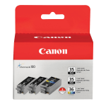 Canon PGI-35/CLI-36 Black And Tri-Color Ink Cartridges, Pack Of 3, 1509B007