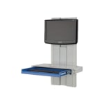 Capsa Healthcare Premium Slim Line w/Work Surface/CPU Holder - Mounting kit (wall mount, CPU holder, VESA adapter, keyboard tray, work surface) - for LCD display / PC equipment - medical - screen size: up to 24in - wall-mountable