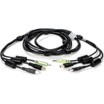 Vertiv Avocent USB Keyboard and Mouse, and Audio Cable, 10 ft. for Vertiv Avocent SV and SC Series Switches - 10 ft, 2 x USB, 1 x Audio, Secure KM with DPP cable