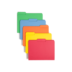 Smead Color File Folders, Letter Size, 1/3 Cut, Brights, Box Of 100