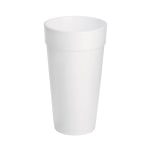 Dart Insulated Foam Drinking Cups, White, 20 Oz, White, Pack Of 500 Cups