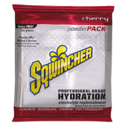 Sqwincher Powder Packs, Cherry, 47.66 Oz, Case Of 16