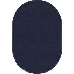 Flagship Carpets Americolors Area Rug, Oval, 7ft-1/2ft x 12ft, Navy