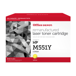 Office Depot Brand Remanufactured Yellow Toner Cartridge Replacement For HP M551Y