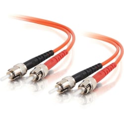 C2G 6m ST-ST 50/125 OM2 Duplex Multimode PVC Fiber Optic Cable (USA-Made) - Orange - Patch cable - ST multi-mode (M) to ST multi-mode (M) - 6 m - fiber optic - duplex - 50 / 125 micron - OM2 - orange