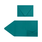 LUX Pocket Invitations, A7, 5in x 7in, Teal, Pack Of 50