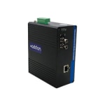 AddOn 100Mbs 1 RJ-45 to 1 ST Industrial Media Converter - Fiber media converter - 100Mb LAN - 10Base-T, 100Base-FX, 100Base-TX - RJ-45 / ST multi-mode - up to 12.4 miles - 1310 nm