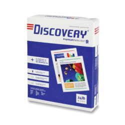 Discovery Multi-Use Printer & Copy Paper, White, Letter (8.5in x 11in), 5000 Sheets Per Case, 24 Lb, 92 Brightness, Case Of 10 Reams