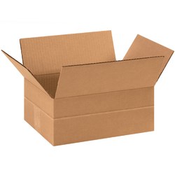 Partners Brand Multi-Depth Corrugated Boxes, 4 3/4 x 11 3/4in x 8 3/4in, Kraft, Pack Of 25