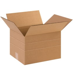 Partners Brand Multi-Depth Corrugated Boxes, 8in x 12in x 10in, Kraft, Pack Of 25