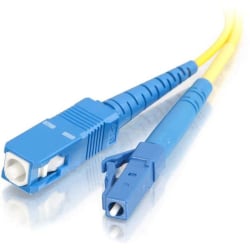 C2G 4m LC-SC 9/125 Simplex Single Mode OS2 Fiber Cable - Plenum CMP-Rated - Yellow - 13ft - Patch cable - LC single-mode (M) to SC single-mode (M) - 4 m - fiber optic - simplex - 9 / 125 micron - OS2 - plenum - yellow