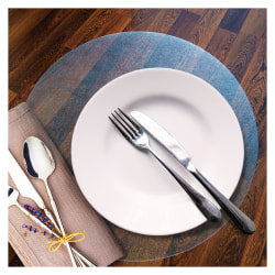 Floortex Hometex Anti-Microbial Circular Table Mats, 12in Diameter, Pack of 2, Fresh Mist