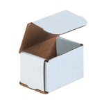 Partners Brand White Corrugated Mailers, 3in x 2in x 2in, Pack Of 50