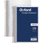 TOPS Wirebound Notebook, 6in x 9 1/2in, 5 Subject, 175 Sheets, Navy