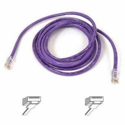 Belkin Cat5e Patch Cable - RJ-45 Male Network - RJ-45 Male Network - 50ft - Purple