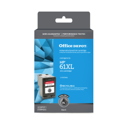 Office Depot Brand Remanufactured High-Yield Black Ink Cartridge Replacement For HP 61XL, CH563WN, OM05850