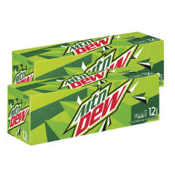 Mountain Dew, 12 Oz, Pack Of 24 Cans