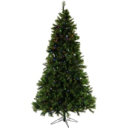 Fraser Hill Farm 6.5ft Artificial Canyon Pine Christmas Tree With Multicolor LED Lights And EZ Connect