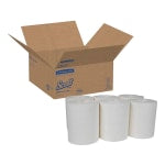 Scott 1-Ply Center-Pull Paper Towels, 40% Recycled, 250 Sheets Per Roll, Pack Of 6 Rolls