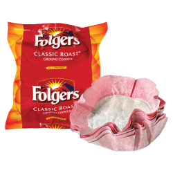 Folgers Classic Roast Coffee Filter Packs, 0.9 Oz, Box Of 160 Packs