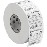 Zebra Label Polyester 3 x 2in Thermal Transfer Zebra Z-Ultimate 2000T 3 in core - 3in Width x 2in Length - 2950/Roll - 4 Roll - White