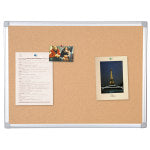 MasterVision Earth Cork Board, 48in x 72in, 80% Recycled, Aluminum Frame With Silver Finish