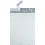 Quality Park Poly Mailers With Perforation, 12in x 15 1/2in, Self-Adhesive, White, Pack Of 100