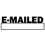 Xstamper One-Color Title Stamp, Pre-Inked, "E-Mailed", Red