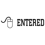 Xstamper Pre-Inked, Re-Inkable Two-Color Title Stamp, "Entered"