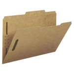 Smead Kraft Fastener Folders, 2/5 Cut, Legal Size, Kraft, Box Of 50